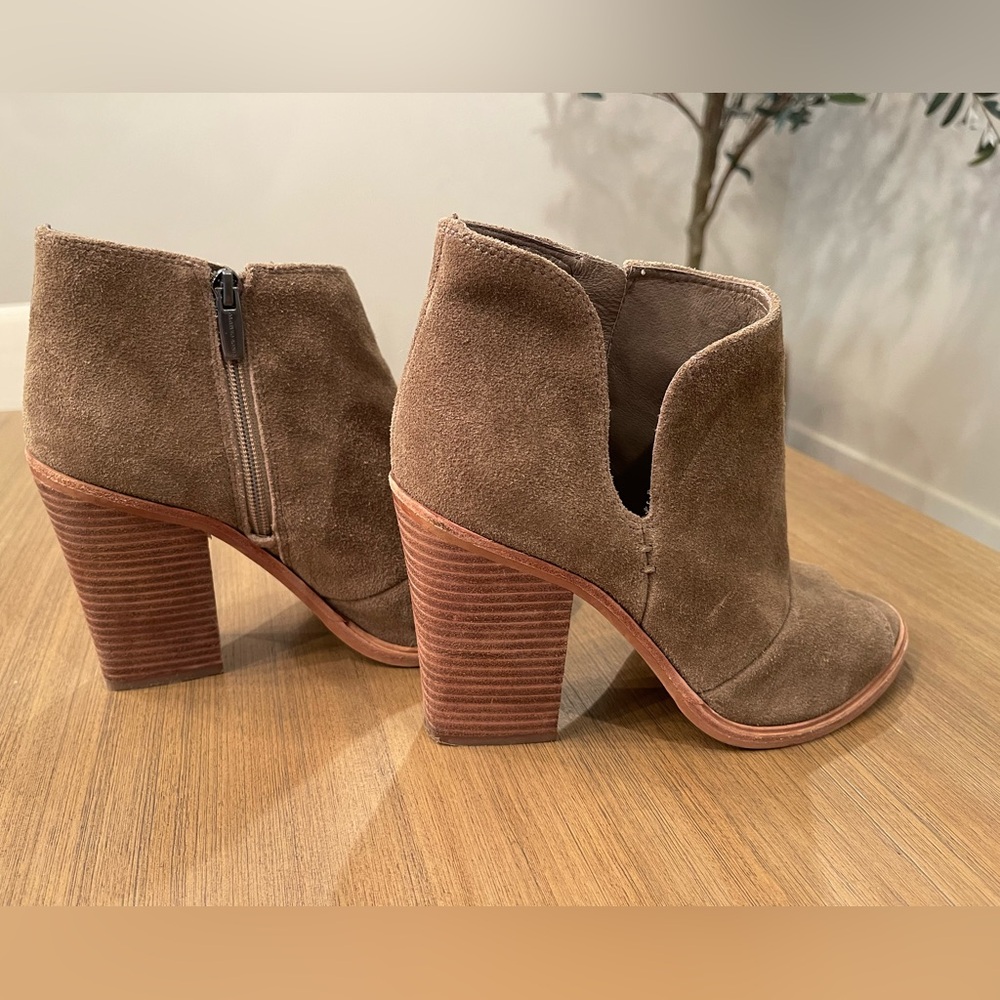 Vince Camuto Suede open toe booties